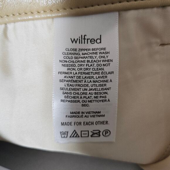 Aritzia Wilfred Melina Super High-Rise Faux Leather Pants in Light Taupe - Picture 8 of 9